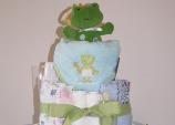 	frog diaper cake